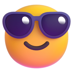 smiling face with sunglasses emoji